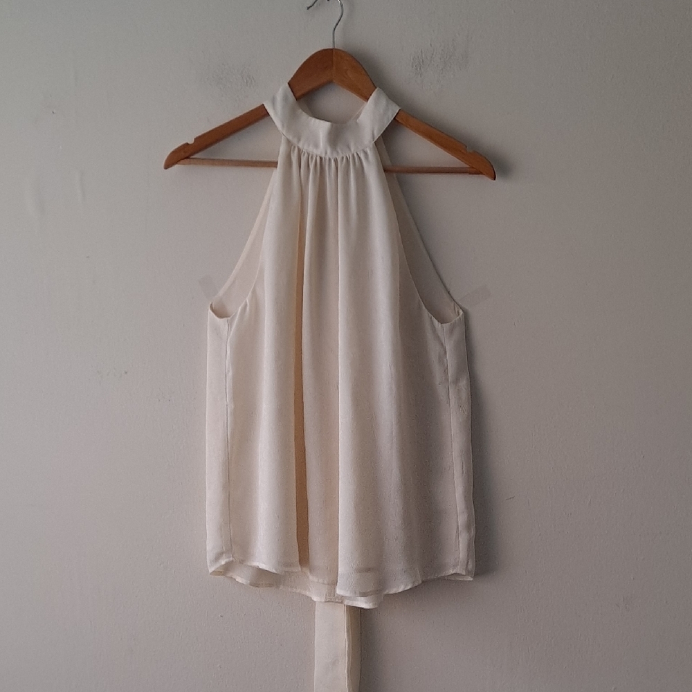Express Cream Sleeveless Blouse
